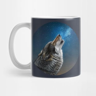 Starry Sky Wolf Mug